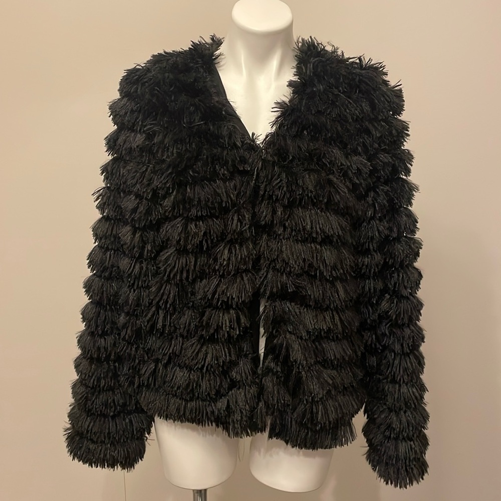 Rewind Plush Black Teddy Jacket